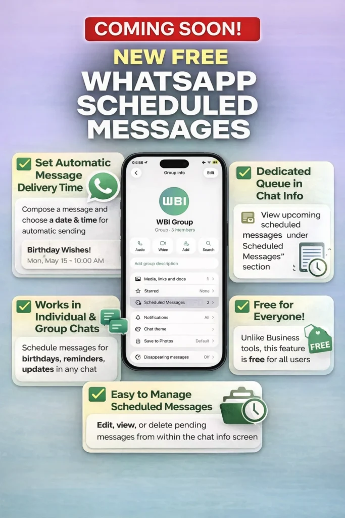 WhatsApp Message Scheduling Feature